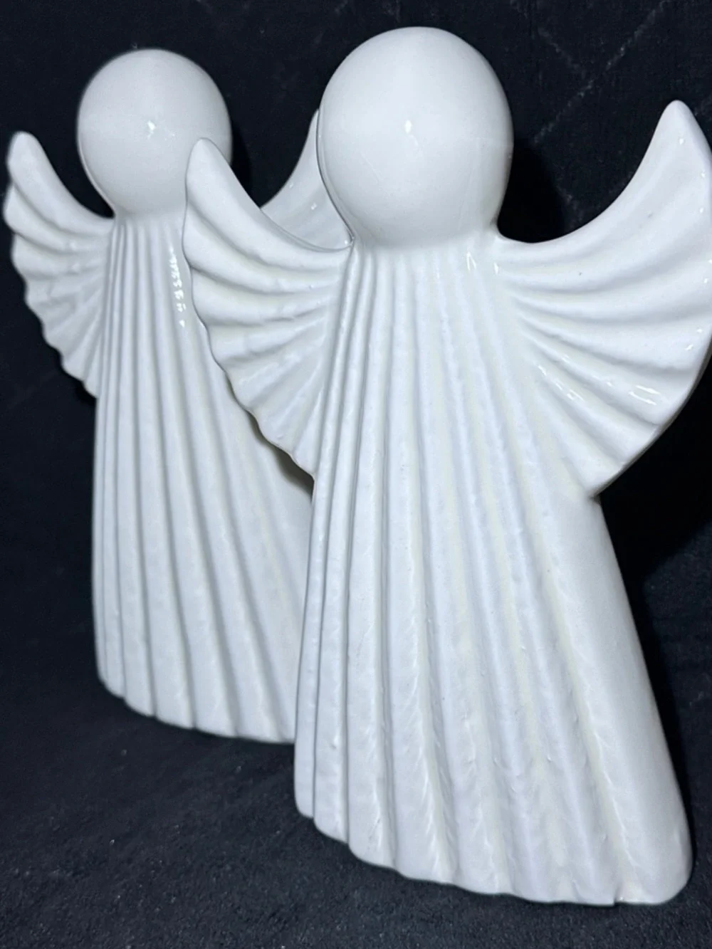 Angel 8” Ceramic Figures~Set of 2~NEW!